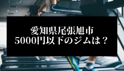 愛知県尾張旭市で5000円以下のコンビニジムはどこ？