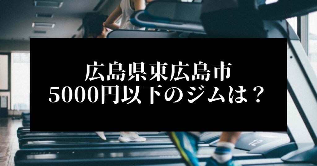 広島県東広島市5000円以下のジムは？