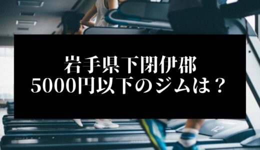 岩手県下閉伊郡で5000円以下のコンビニジムはどこ？