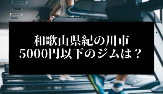 和歌山県紀の川市で5000円以下のコンビニジムはどこ？