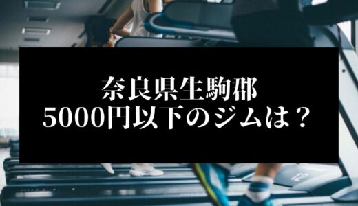 奈良県生駒郡で5000円以下のコンビニジムはどこ？